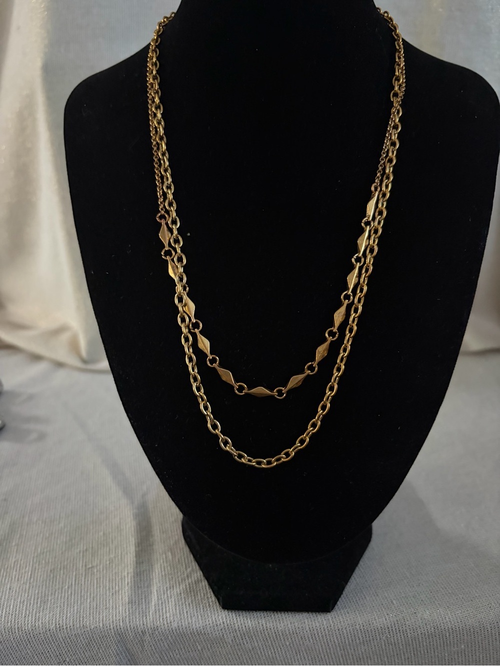 Charming Charlie Gold Layered Chain Necklace - Classic Women's Jewelry